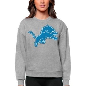 Detroit Lions womens Antigua Heathered gray victory logo sweatshirt M brand new